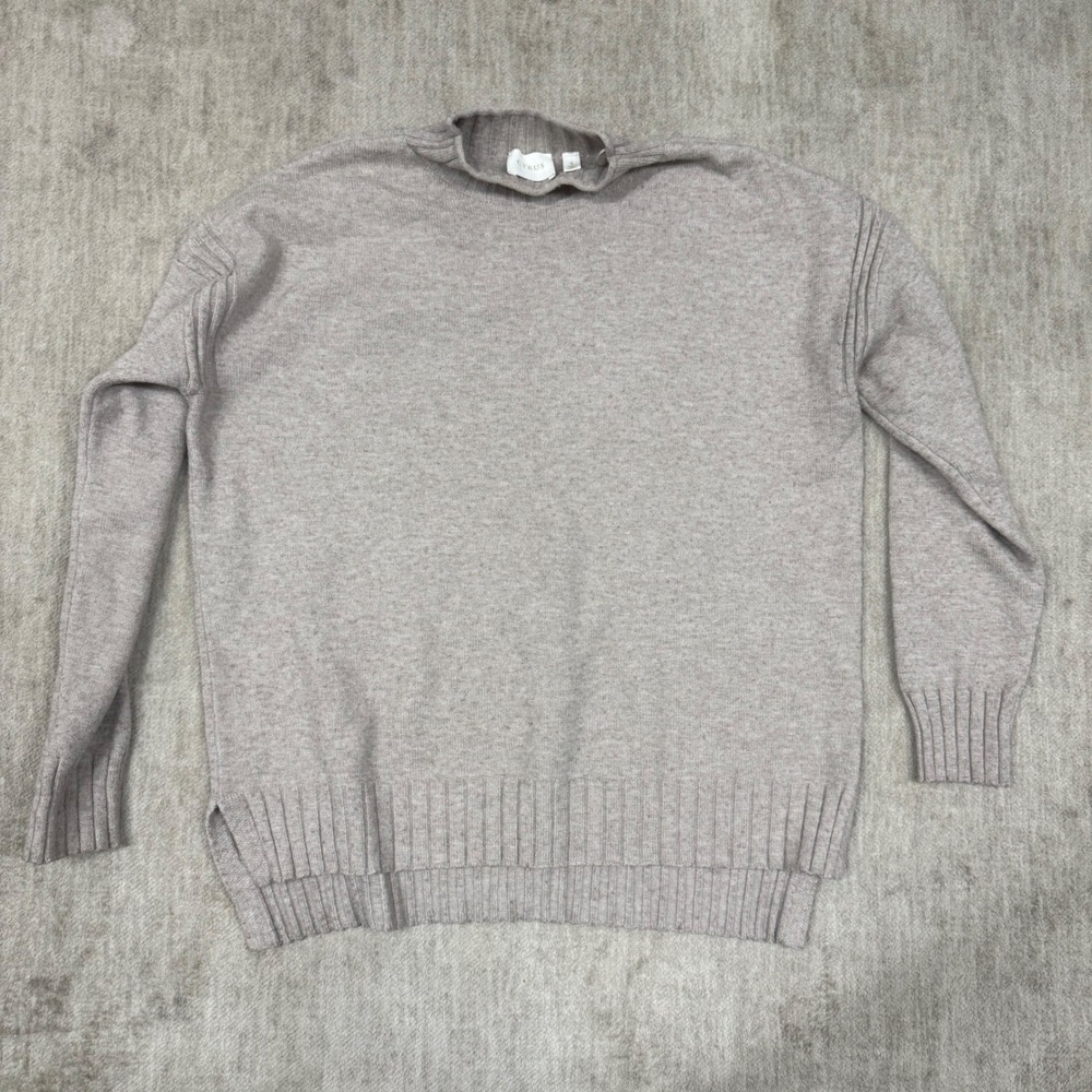 Cyrus‎ Womens Mock Neck Relaxed Knit Sweater Oatmeal Heather CV9920623 Small